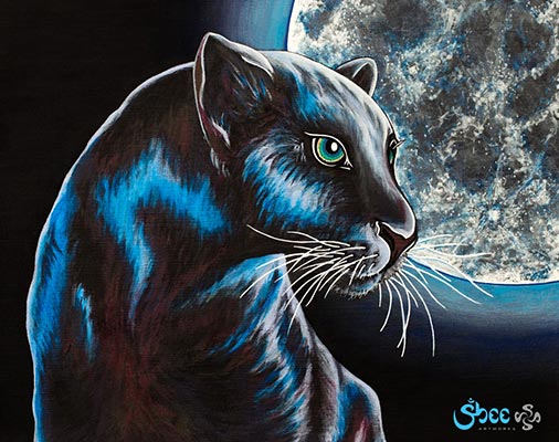 Moon Panther Painting