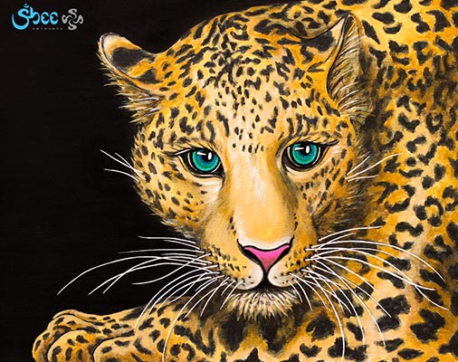Young Leopard Painting