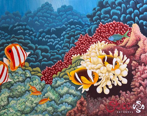 Caribbean Underwater – Clown Fish Closeup